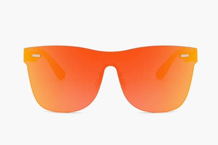 Unisex Solbriller med Färgade Speillinser och UV400 Skydd