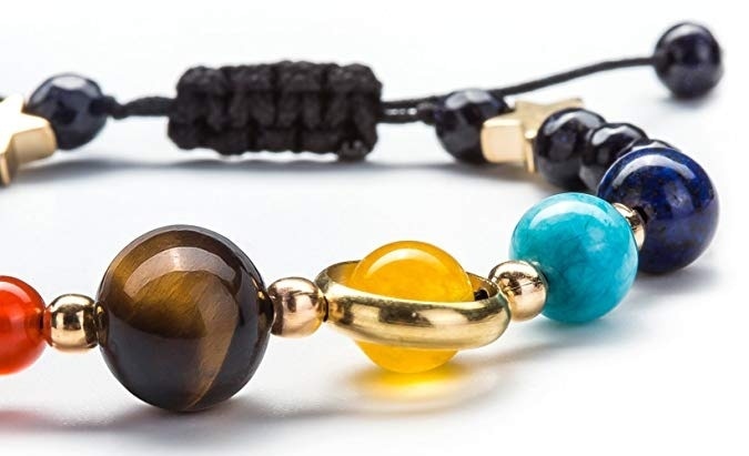 Unisex Solsystem Armband med Natursteiner