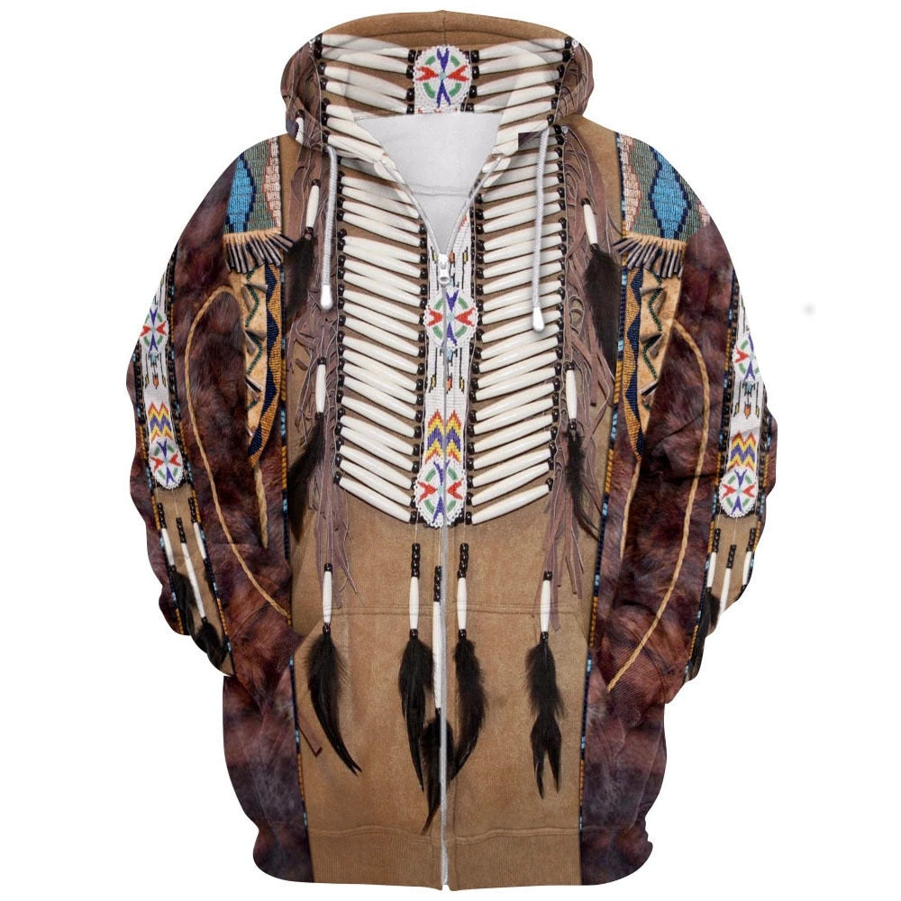 Unisex Tribal Huvtröja med 3D-tryck