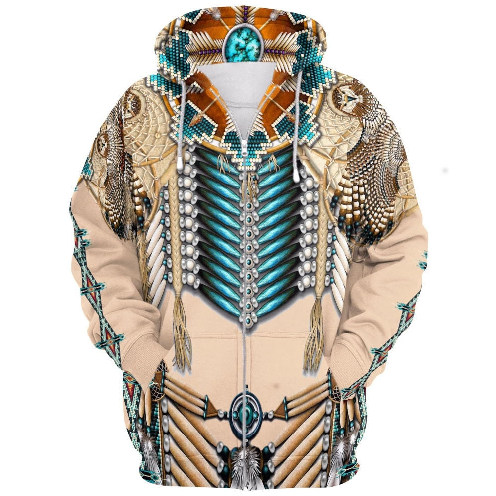 Unisex Tribal Huvtröja med 3D-tryck