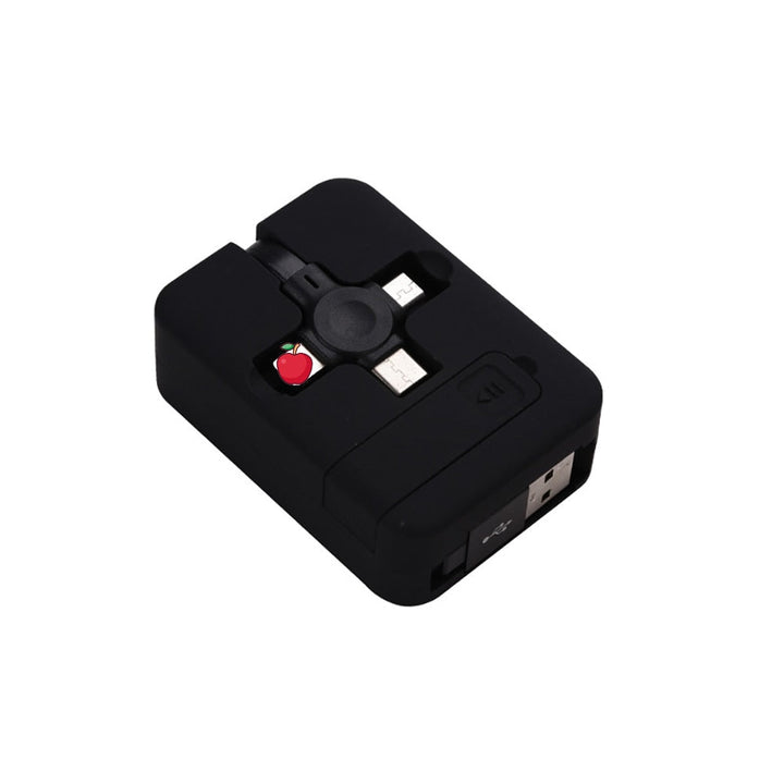 Universell 3-i-1 Teleskopisk Ladekabel med Telefonholder