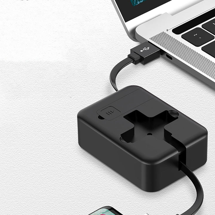Universell 3-i-1 Teleskopisk Ladekabel med Telefonholder