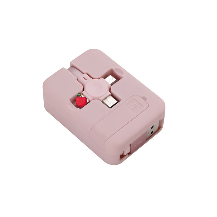 Universell 3-i-1 Teleskopisk Ladekabel med Telefonholder