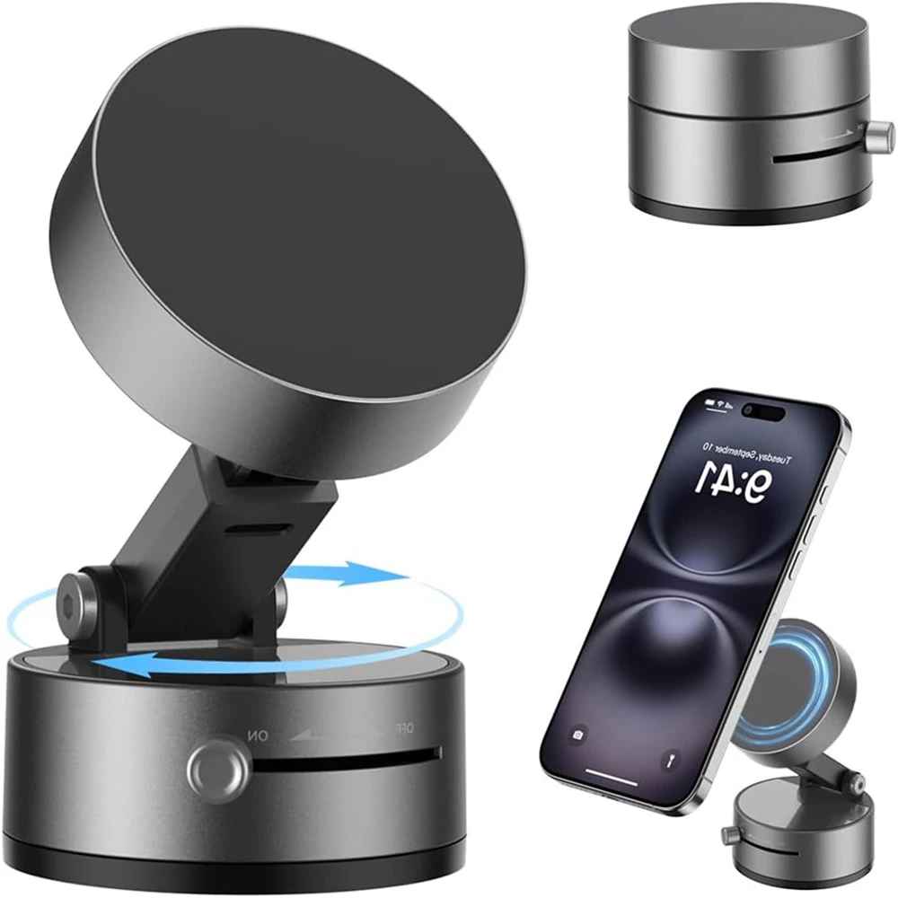 Universell Mobiltelefonholder för Bil med 360° Rotasjon