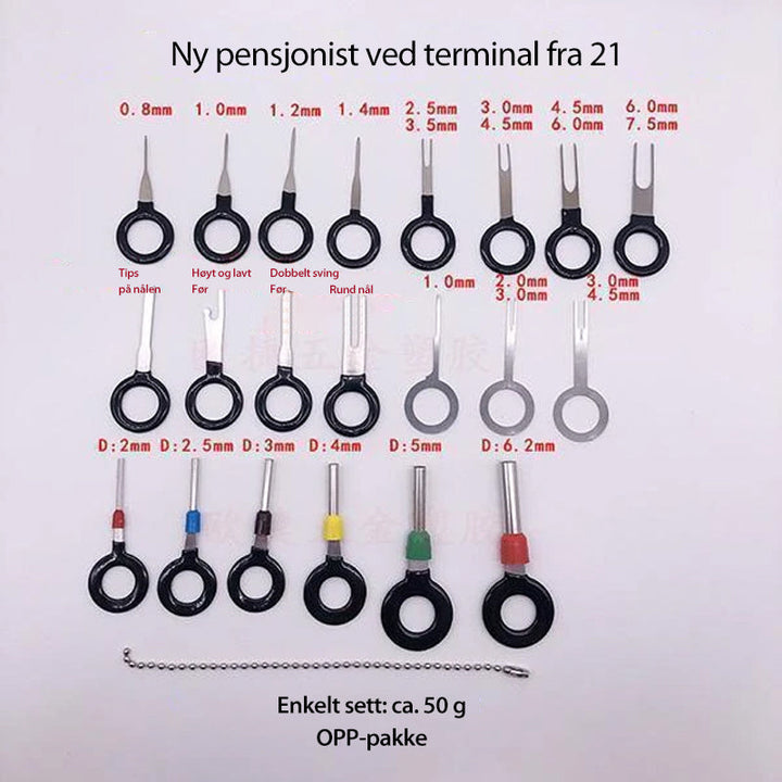 Fjerningsverktöy för Kontakter – Universalt och Holdbart