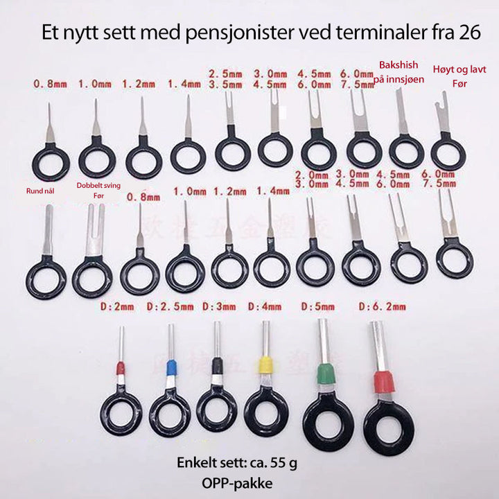 Fjerningsverktöy för Kontakter – Universalt och Holdbart