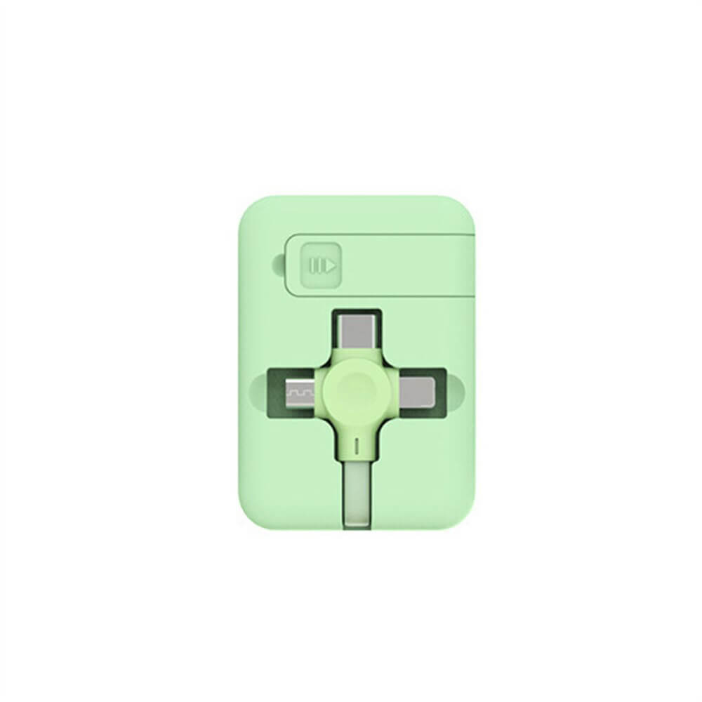 Universell 3-i-1 Uttrekkbar Ladekabel med Telefonstativ