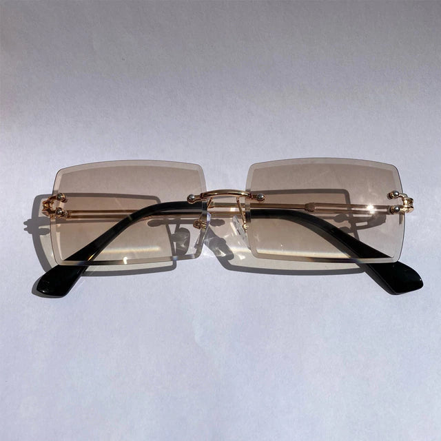Unisex Urbane Rektanguläre Solbriller utan Ramme
