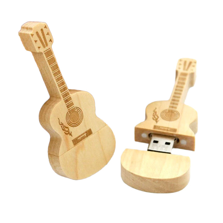 USB-minnepinne i trä gitarform
