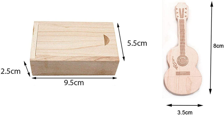 USB-minnepinne i trä gitarform