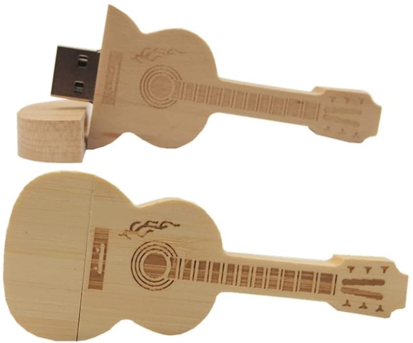 USB-minnepinne i trä gitarform