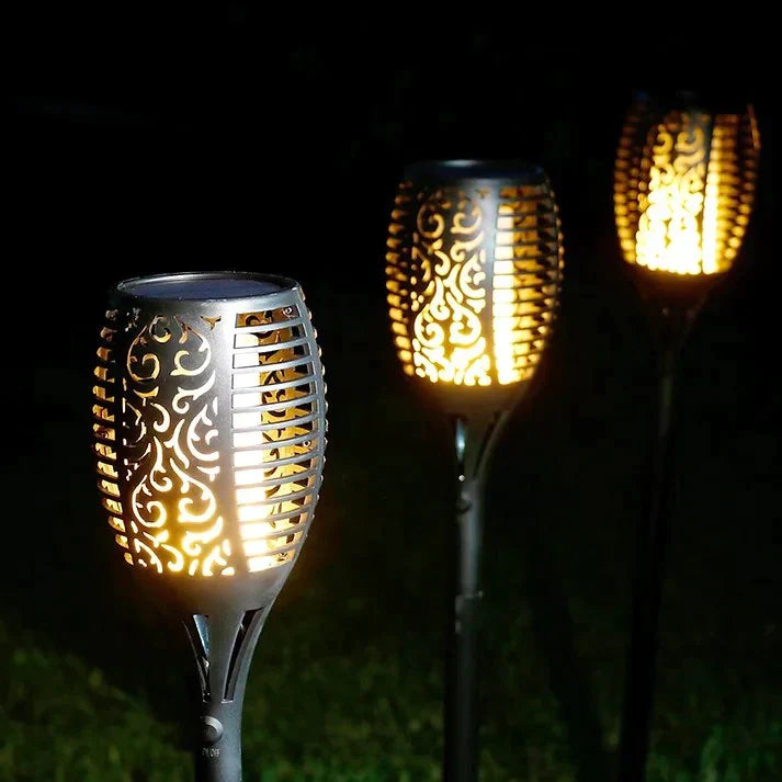 Utomhus Solcellelampe - Flammeeffekt | Vattentät