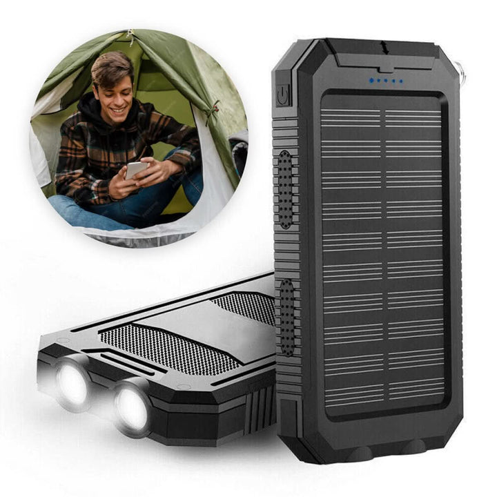 Vattentät Power Bank med Solcellelading för Utomhusbruk