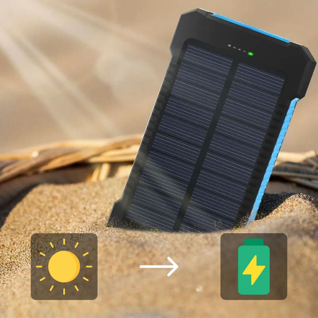 Vattentät Power Bank med Solcellelading för Utomhusbruk