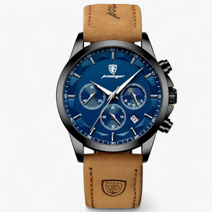 Herrenarmbåndsur med Vattentät Design och Modern Elegans