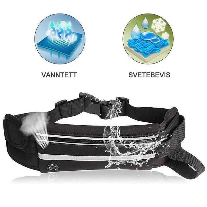 Vattentät justerbar löpebeltesekk - Perfekt för träning