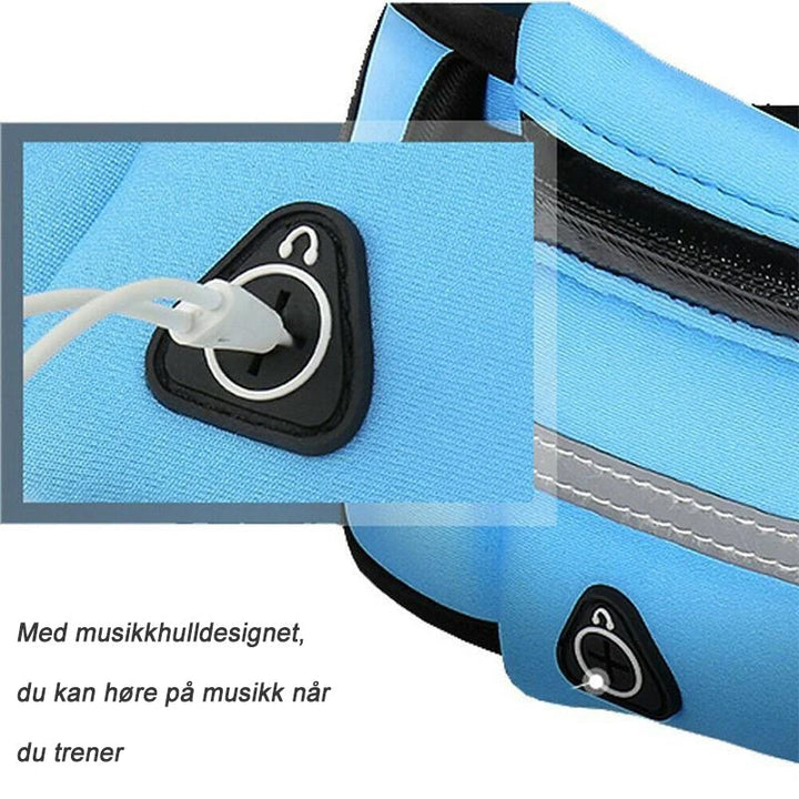 Vattentät justerbar löpebeltesekk - Perfekt för träning