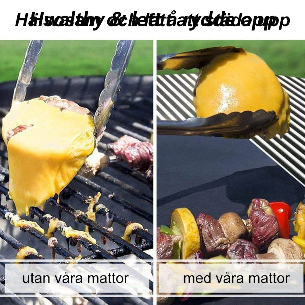 Non-stick BBQ Bake Mat | Varmebestandig | Enkel Rengöring