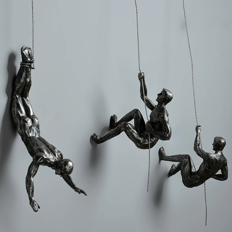 Veggdekorasjon Klatrende Figurer – Modern Kunstsett