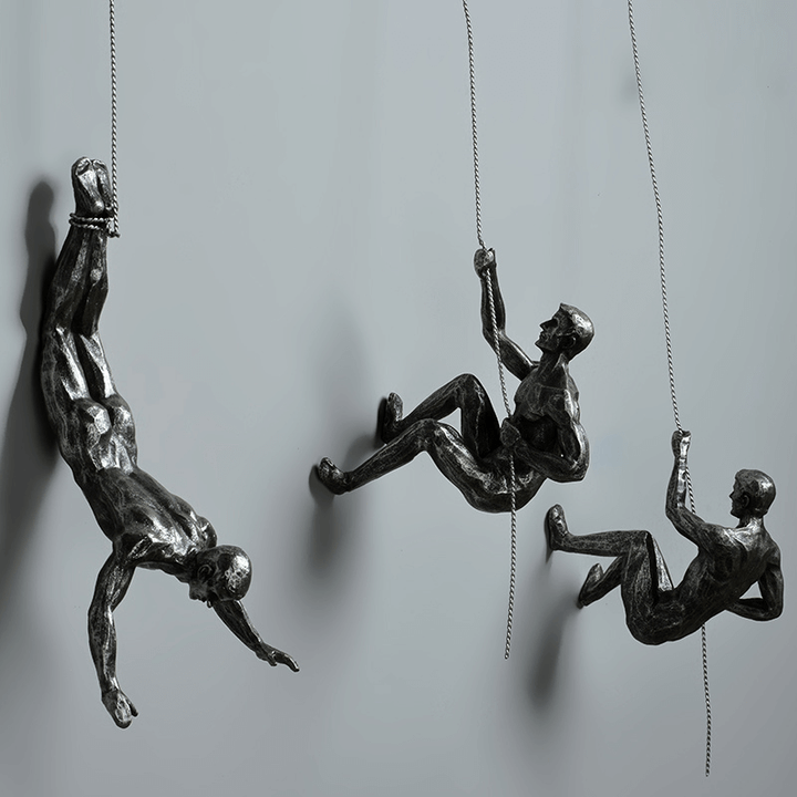 Veggdekorasjon Klatrende Figurer – Modern Kunstsett