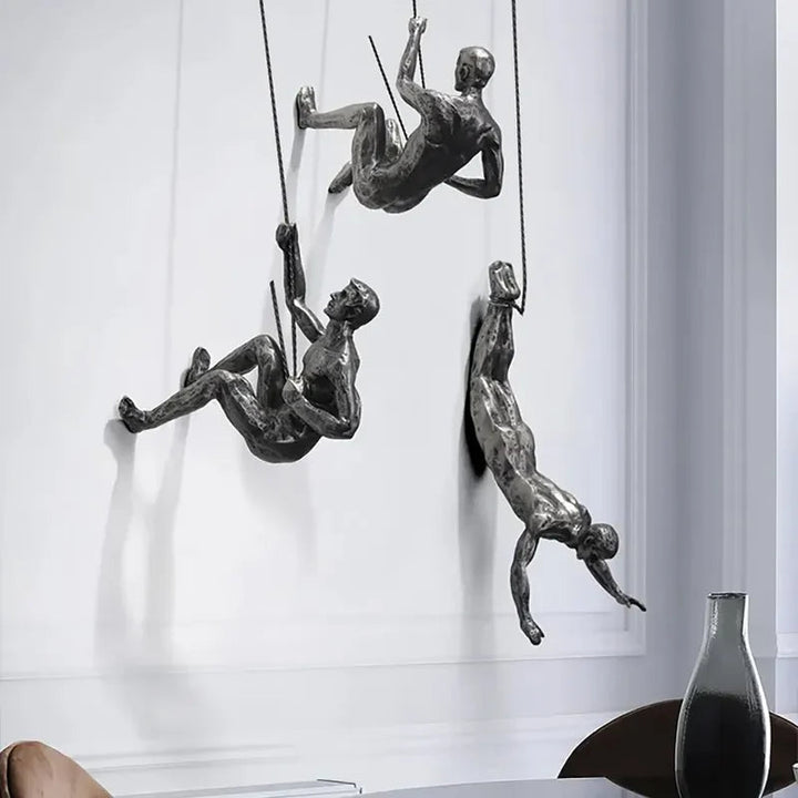 Veggdekorasjon Klatrende Figurer – Modern Kunstsett