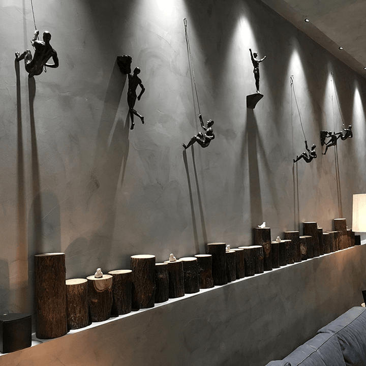 Veggdekorasjon Klatrende Figurer – Modern Kunstsett