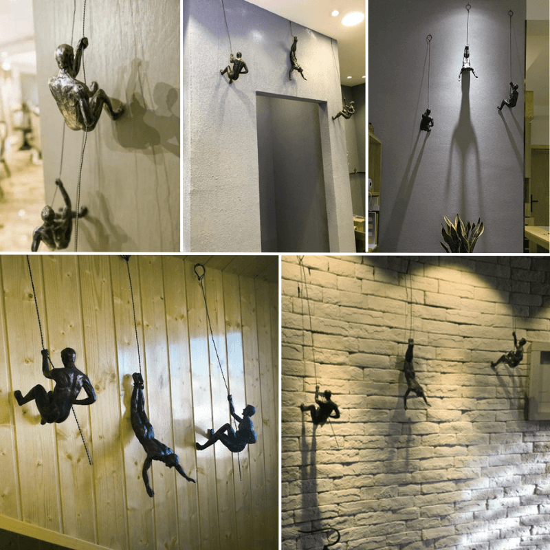 Veggdekorasjon Klatrende Figurer – Modern Kunstsett