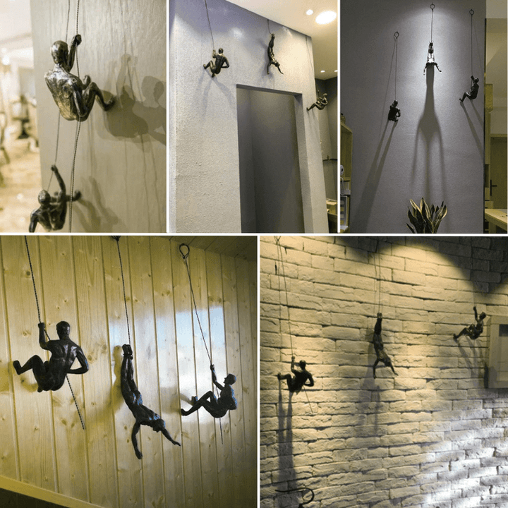 Veggdekorasjon Klatrende Figurer – Modern Kunstsett
