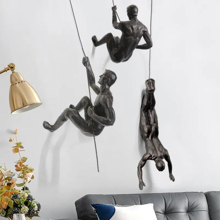 Veggdekorasjon Klatrende Figurer – Modern Kunstsett
