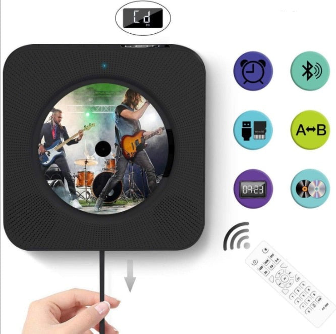 Multifunktionell Veggmontert CD-Spiller med Bluetooth