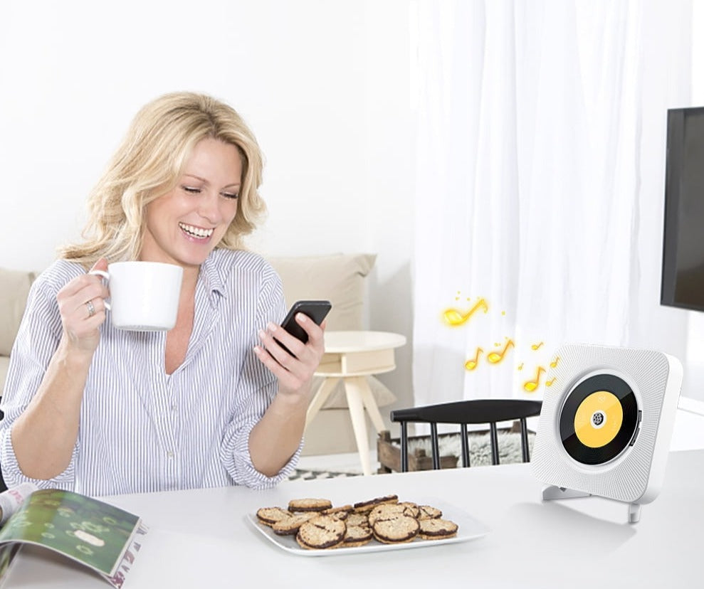 Multifunktionell Veggmontert CD-Spiller med Bluetooth