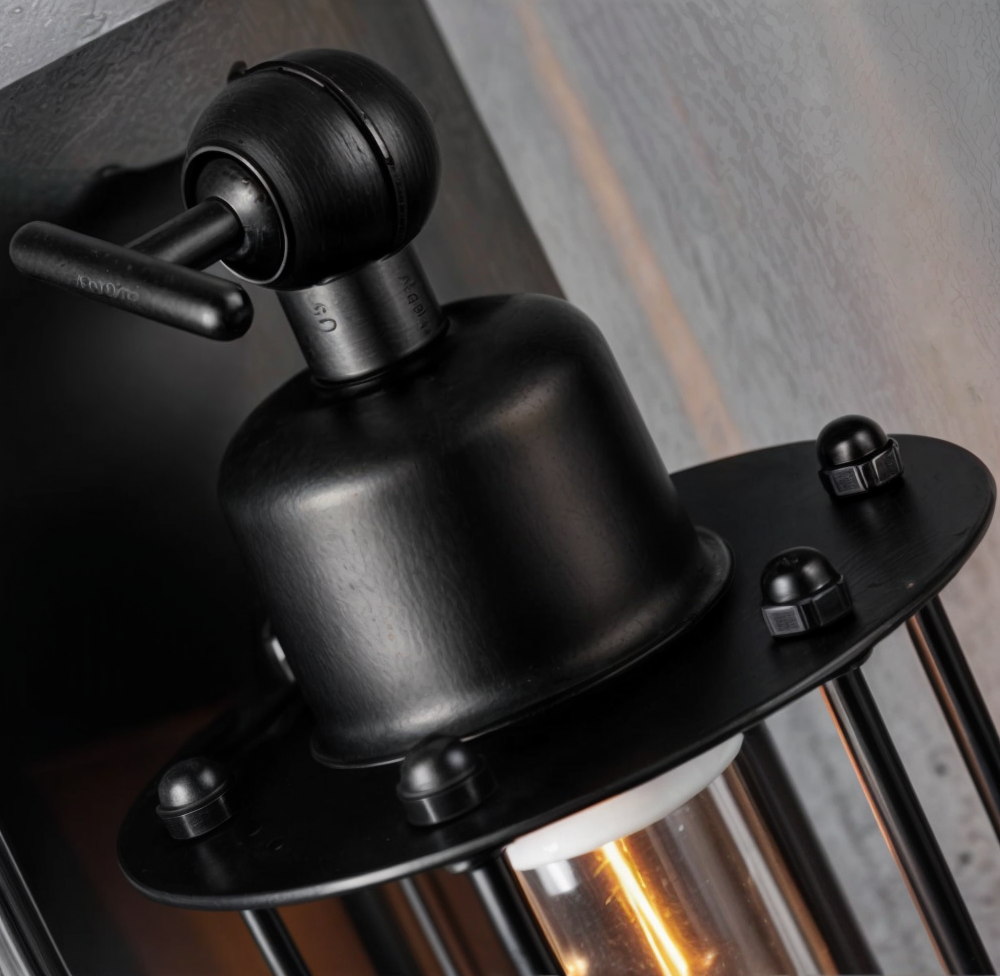 Vintage Industriell Vägglampa – Retro Metallbur Design