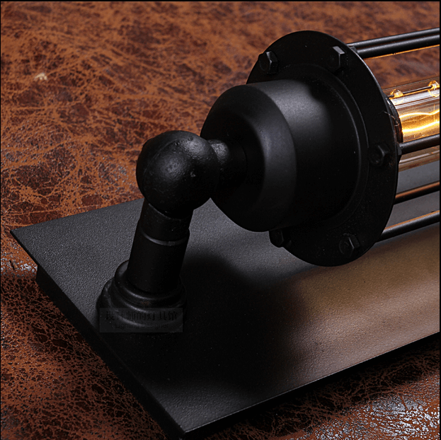 Vintage Industriell Vägglampa – Retro Metallbur Design