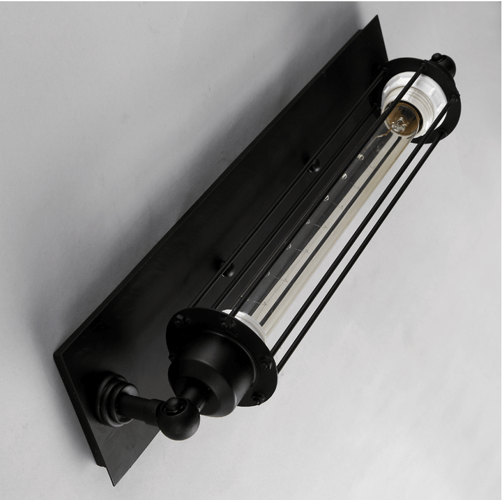 Vintage Industriell Vägglampa – Retro Metallbur Design