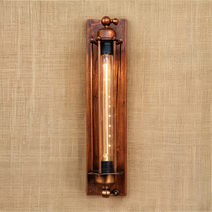 Vintage Industriell Vägglampa – Retro Metallbur Design