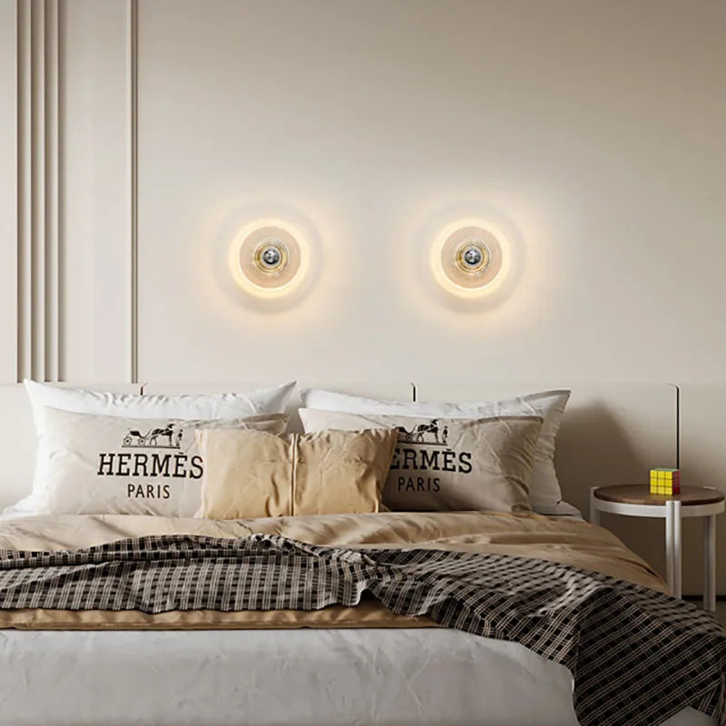 Vintage LED Glassvegglampe - Håndblåst Krusningsdesign