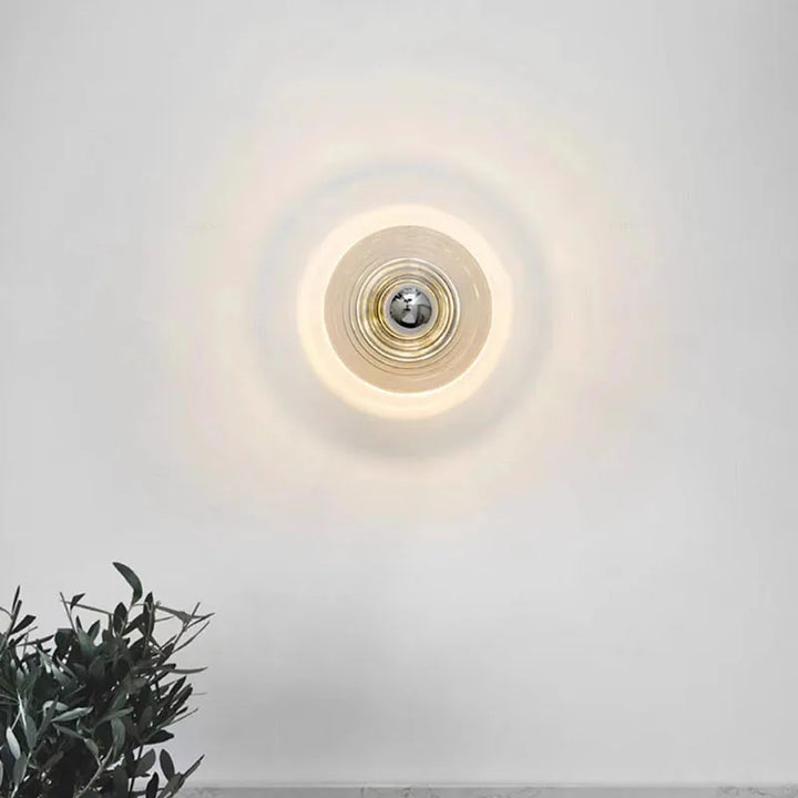 Vintage LED Glassvegglampe - Håndblåst Krusningsdesign