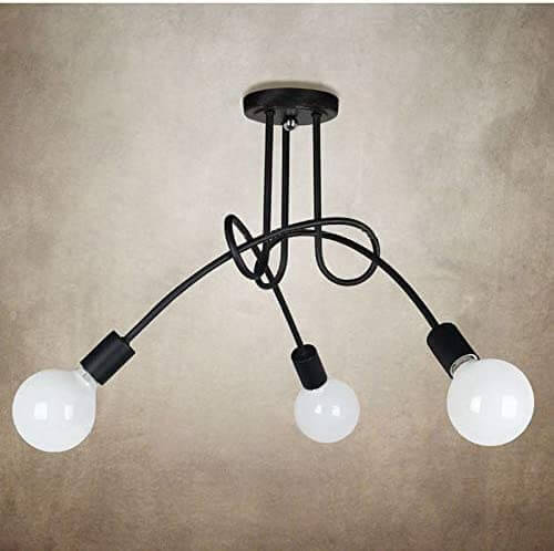 Vintage Sputnik Taklampa med Trä Ljus